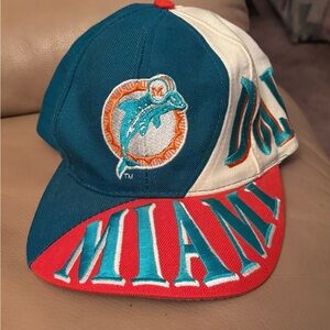 Vintage Miami Dolphins Embroidered Football Cap